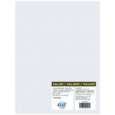 Traditional Canvas, 9" x 12"-Art Supply Basics-American Crafts