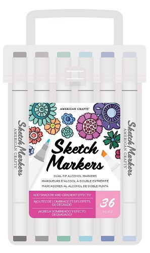 36 Sketch Markers Value Pack-American Crafts