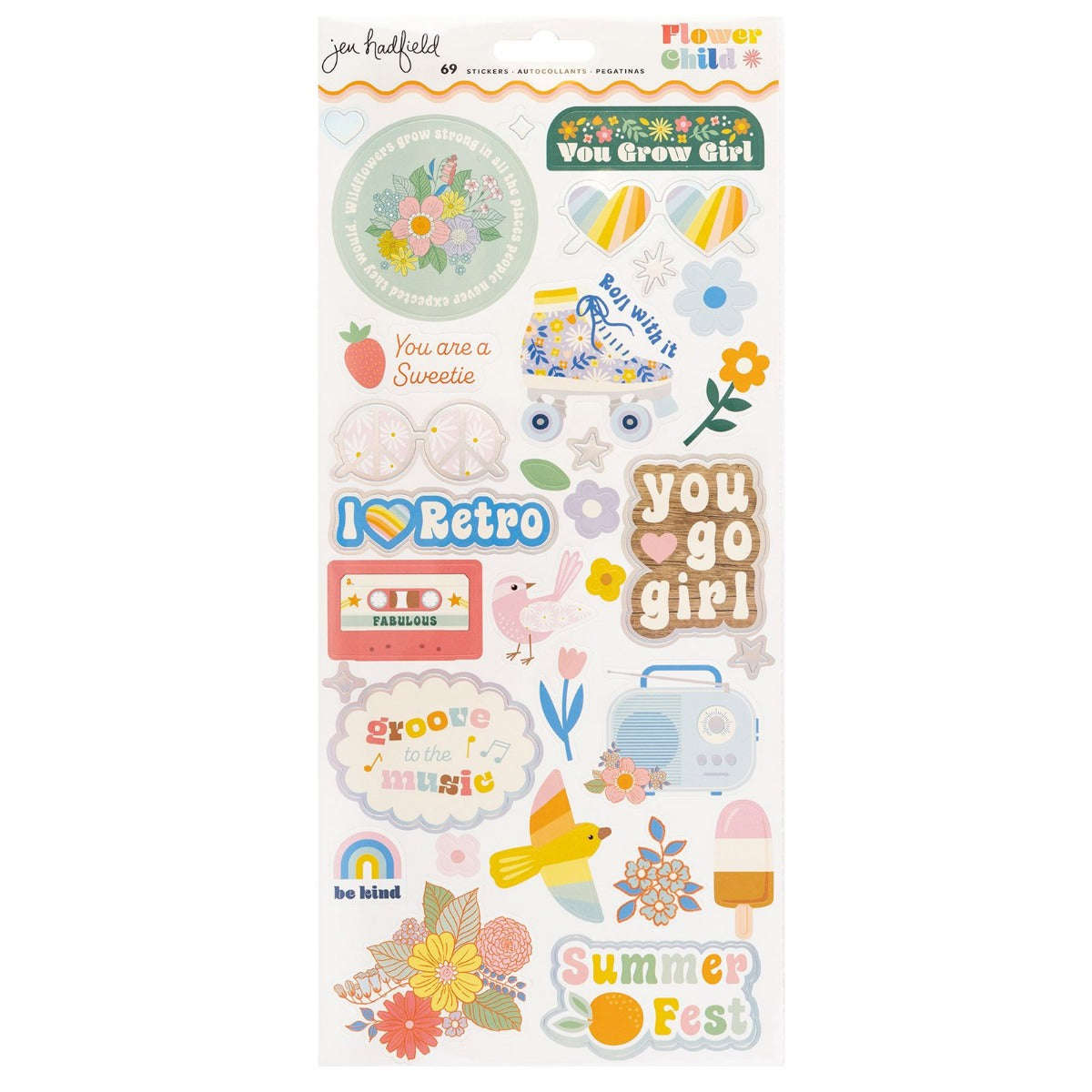  Sticker Book - Rainbow with Holographic Silver Foil Accents