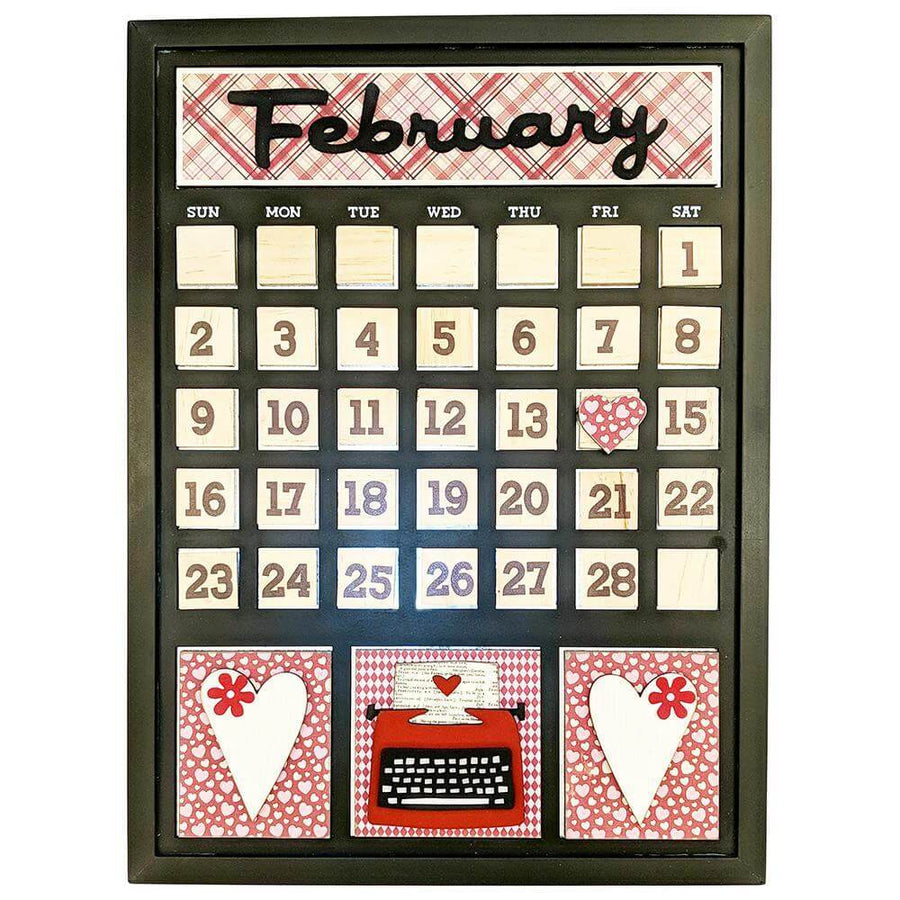 February Magnetic Calendar - Foundations Decor