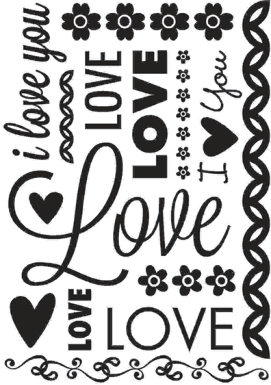 Cgull 12-0016 Embossing Folder Valentine Love