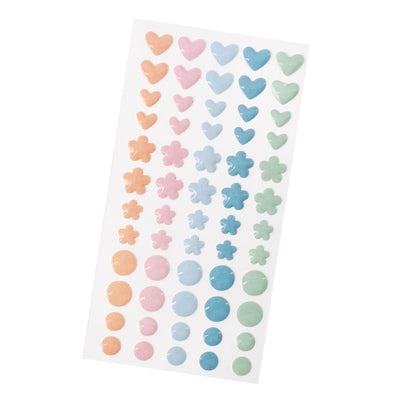 Enamel Dots and Shapes Stickers - Gingham Garden Collection - Crate Paper