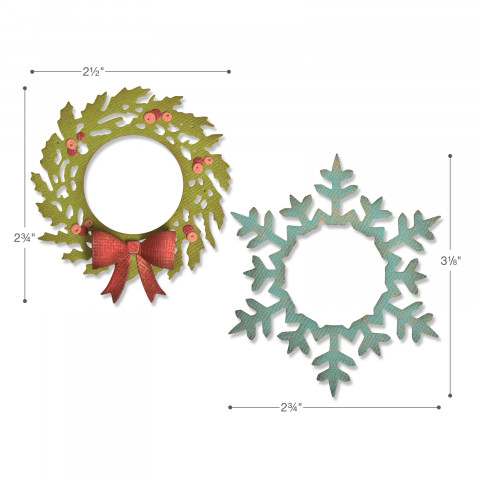 Wreath & Snowflake Thinlits Die Set - Tim Holtz - Sizzix