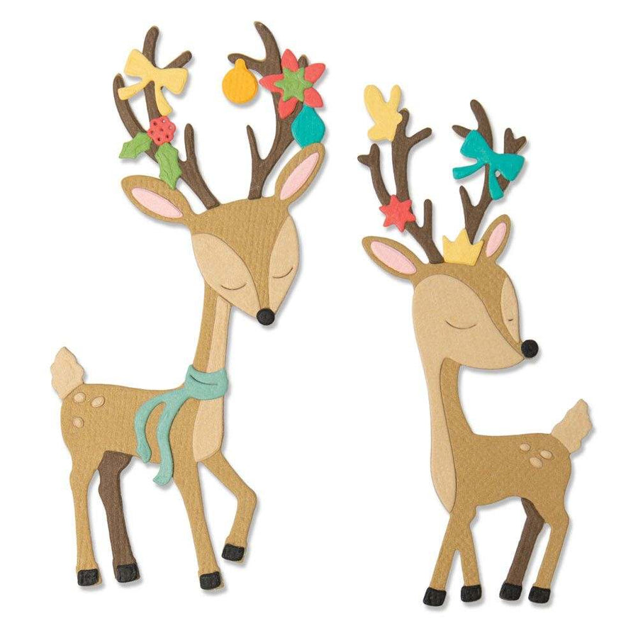 Christmas Deer Thinlits Dies-Jen Long-Sizzix