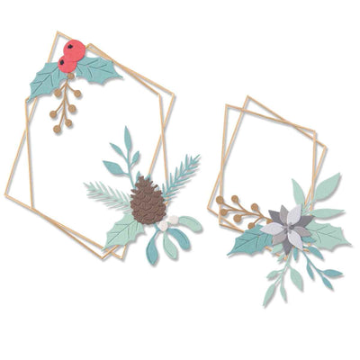 Geometric Winter Frame Thinlits Dies-Olivia Rose-Sizzix