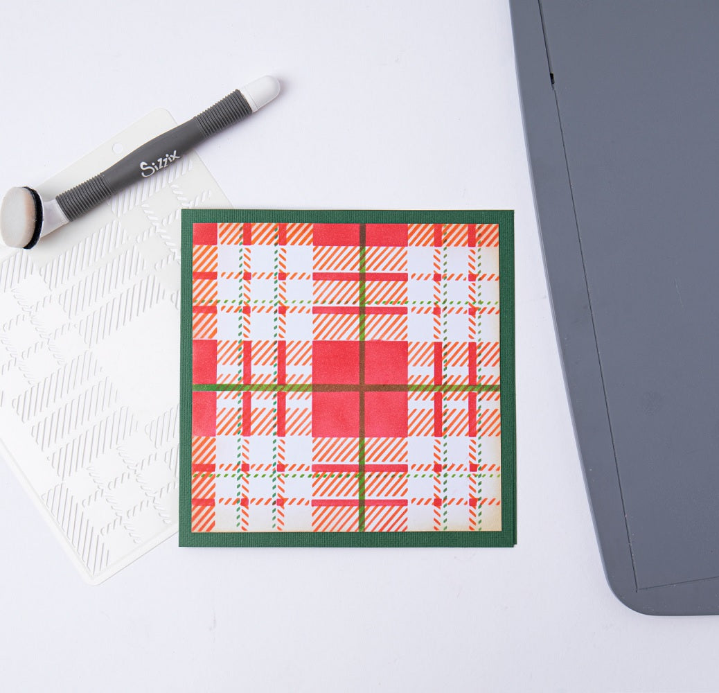 Tartan Layered Stencil - Sizzix