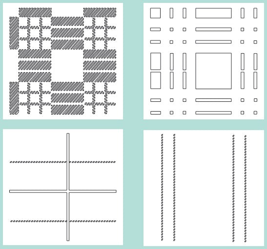 Tartan Layered Stencil - Sizzix