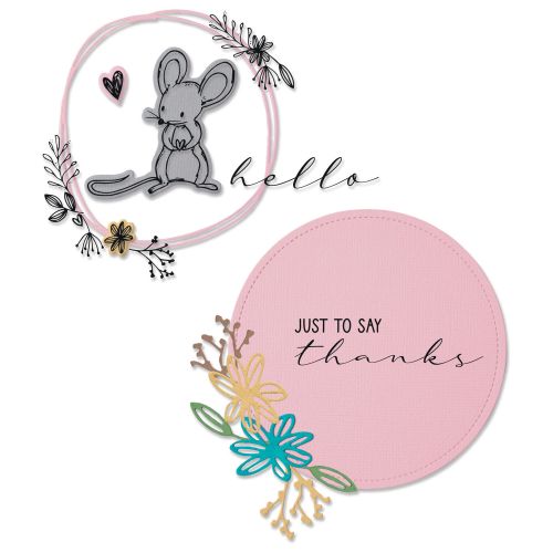 Hello Mouse Framelits Die Set with Stamps-Lisa Jones-Sizzix