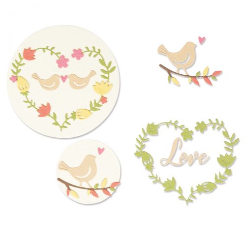 Mini Love Birds Thinlits Dies - Lisa Jones - Sizzix