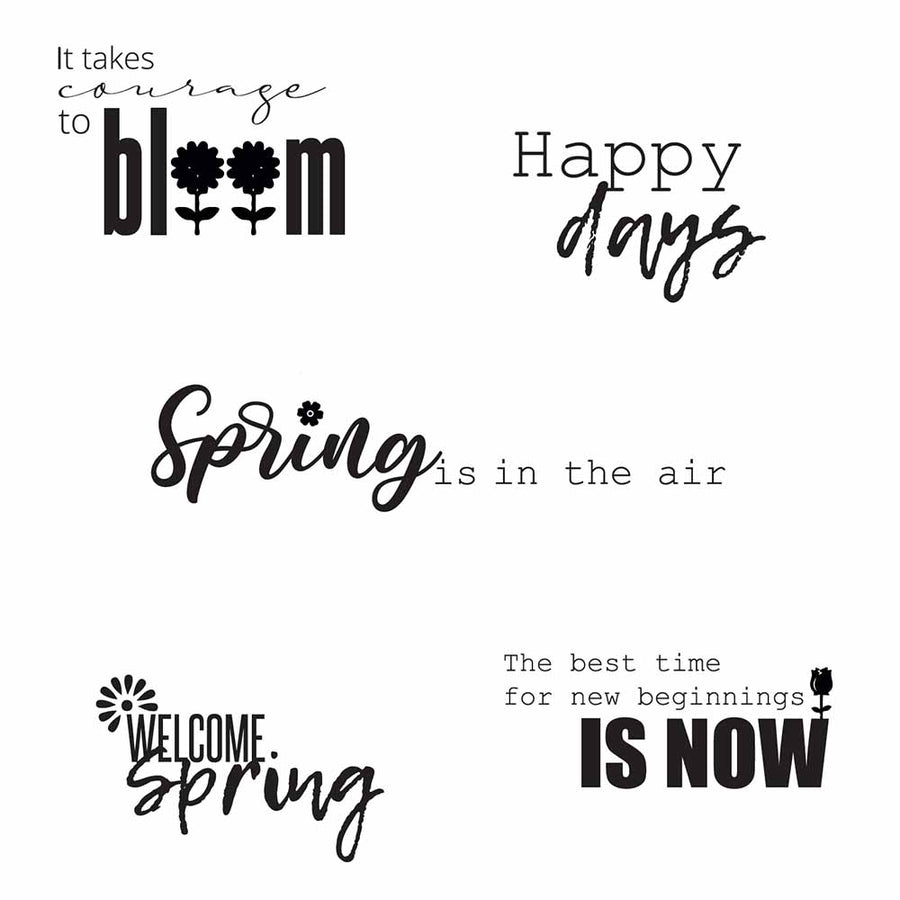 Spring Sentiments Clear Stamps Set-Lisa Jones-Sizzix