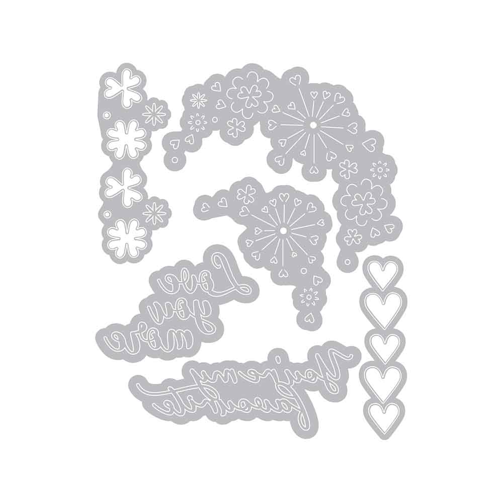 Cut-Pop Valentine Thinlits Die Set - Olivia Rose - Sizzix