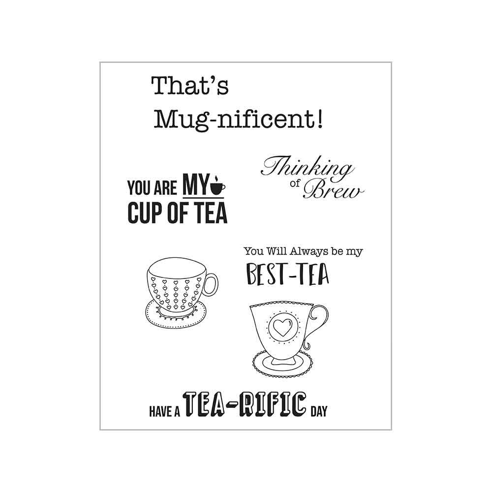 Tea-rific Clear Stamps Set - Jennifer Ogborn - Sizzix