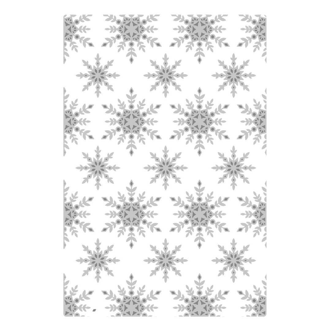 Snowflake Sparkle Multi-Level Textured Emboss Folder - Lisa Jones - Sizzix