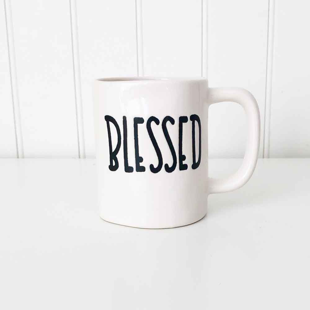 BLESSED Ceramic Mug - Tabletop Decor - Foundations Decor