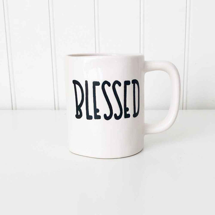 BLESSED Ceramic Mug - Tabletop Decor - Foundations Decor