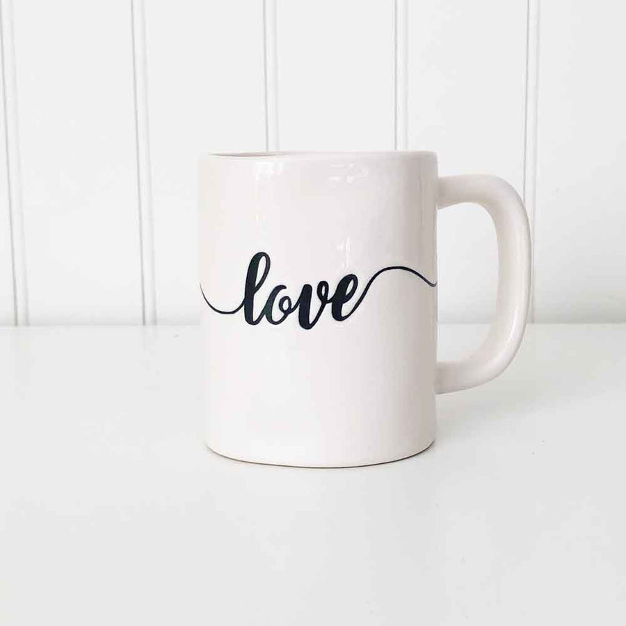 love Ceramic Mug - Tabletop Decor - Foundations Decor