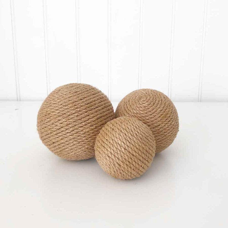 Jute Balls (Set of 3) - Tabletop Decor - Foundations Decor