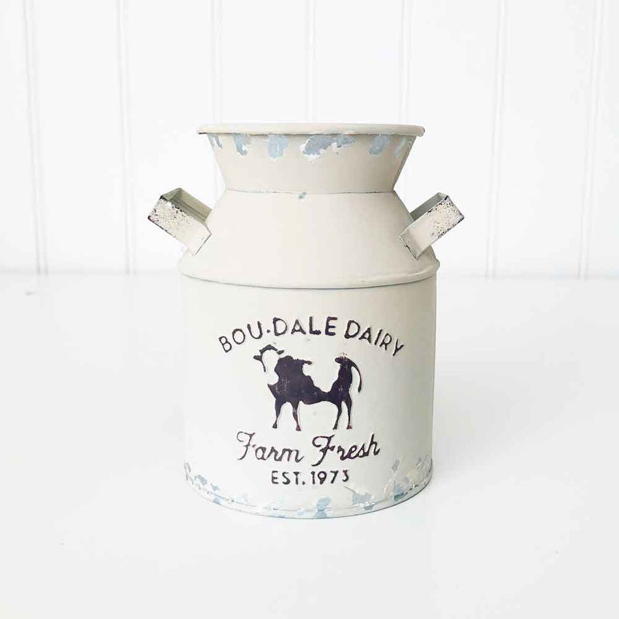 Cream Milk Can - Tabletop Decor - Foundations Decor