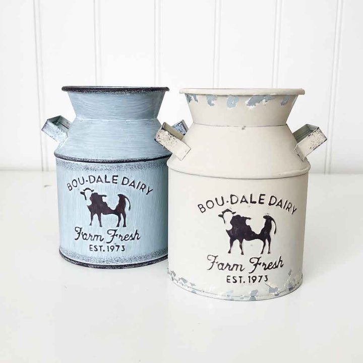 Cream Milk Can - Tabletop Decor - Foundations Decor