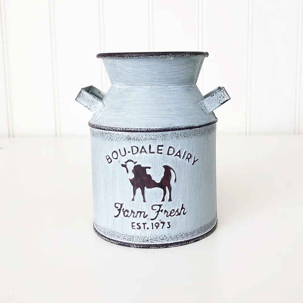 Antique Metal Milk Can - Tabletop Decor - Foundations Decor