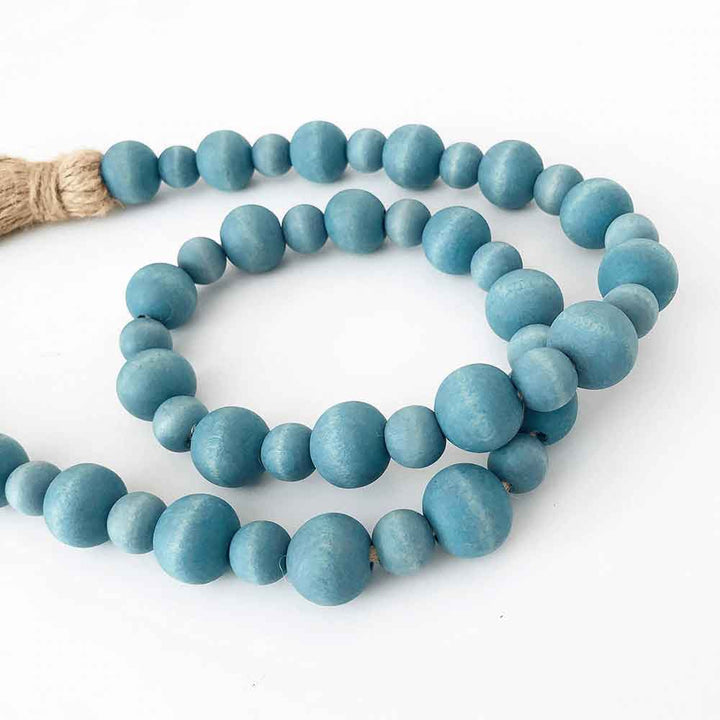 Wood Beads (Ocean Blue, Large & Small) - Foundations Decor