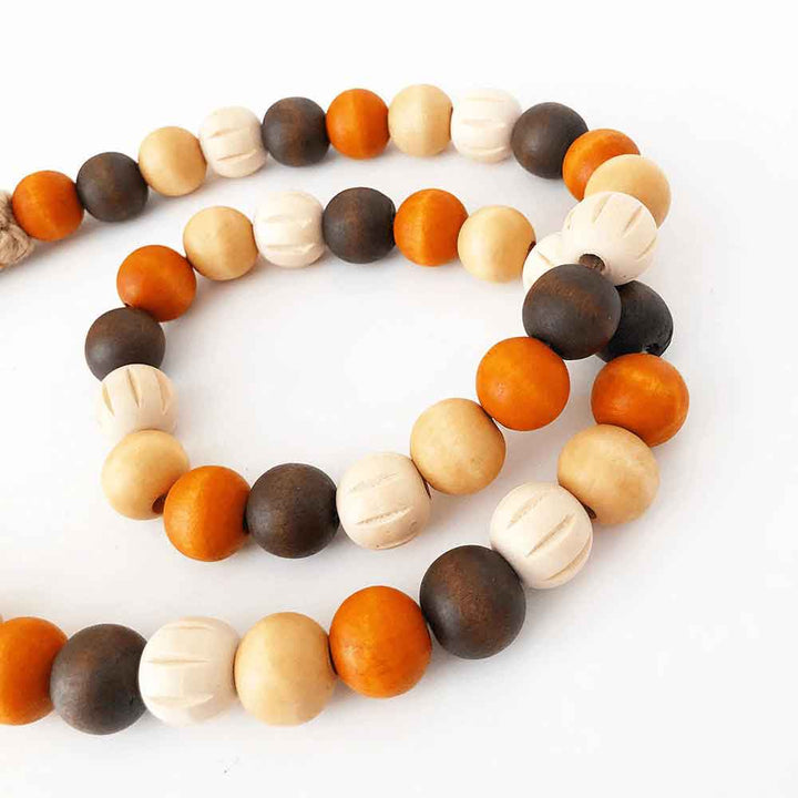 Wood Beads (Natural, Brown, Burnt Orange, Pumpkins) - Foundations Decor