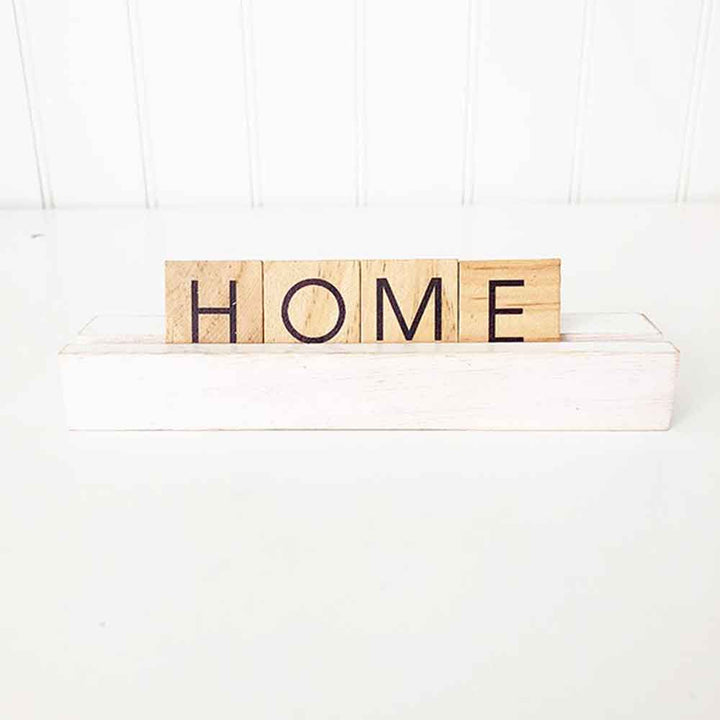 White Scrabble Tile Holders - Tabletop Decor - Foundations Decor