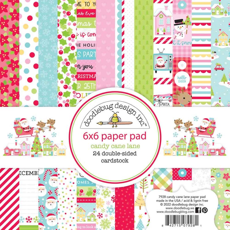 Candy Cane Lane 6" x 6" Paper Pad - Doodlebug