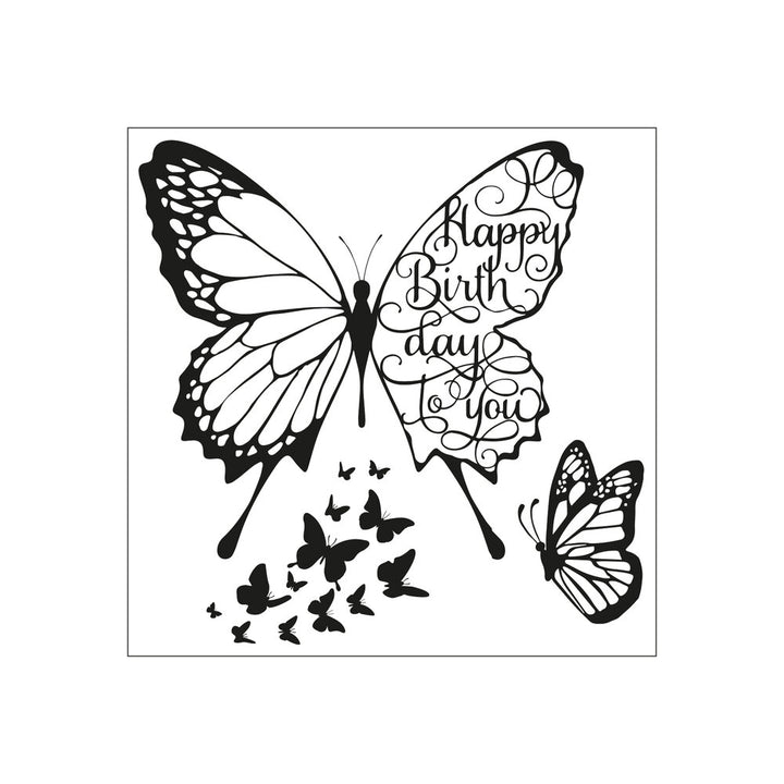 Butterfly Birthday Framelits Die & Stamps - Jen Long - Sizzix