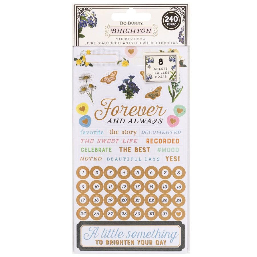 Sticker Book with Gold Foil Accents - Brighton Collection - BoBunny