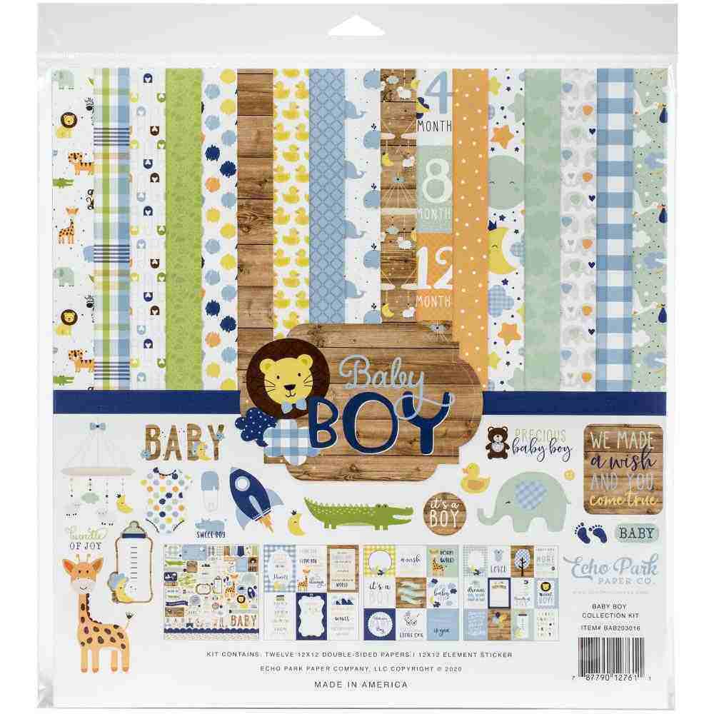 Echo Park Our Baby Boy Washi Tape - Baby Boy Plaid