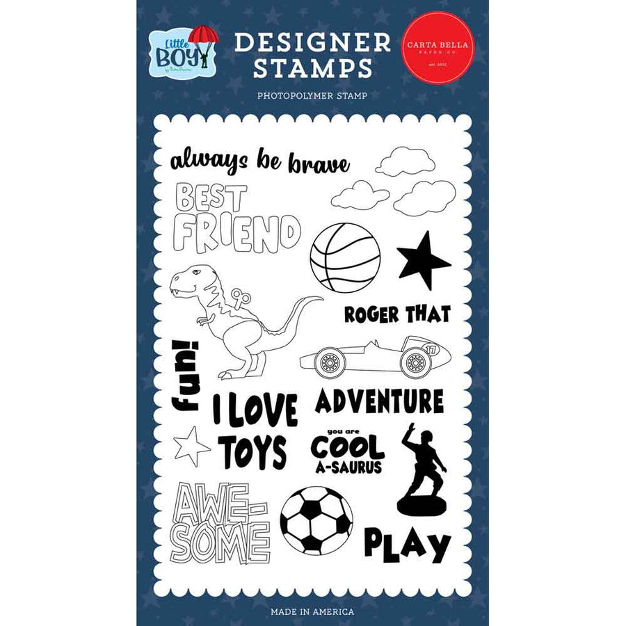 Always Be Brave Stamp Set - Little Boy - Steve Duncan - Carta Bella