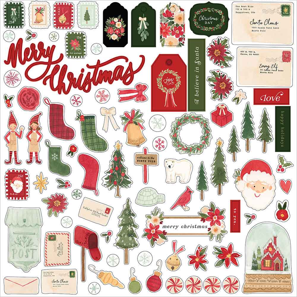 Carta Bella Happy Christmas Element Sticker Sheet