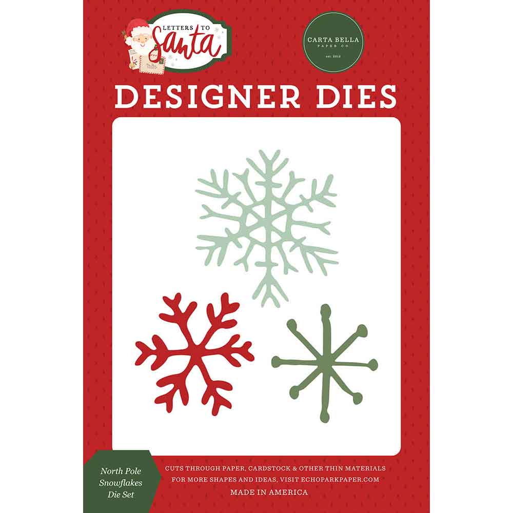 Carta Bella North Pole Snowflakes Die Set for Die-Cutting - Letters To ...