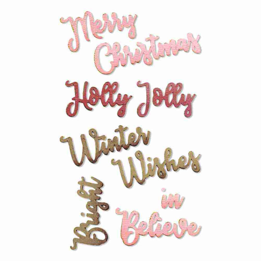 Christmas Phrases Sizzix Die