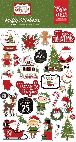 Christmas Time Puffy Stickers