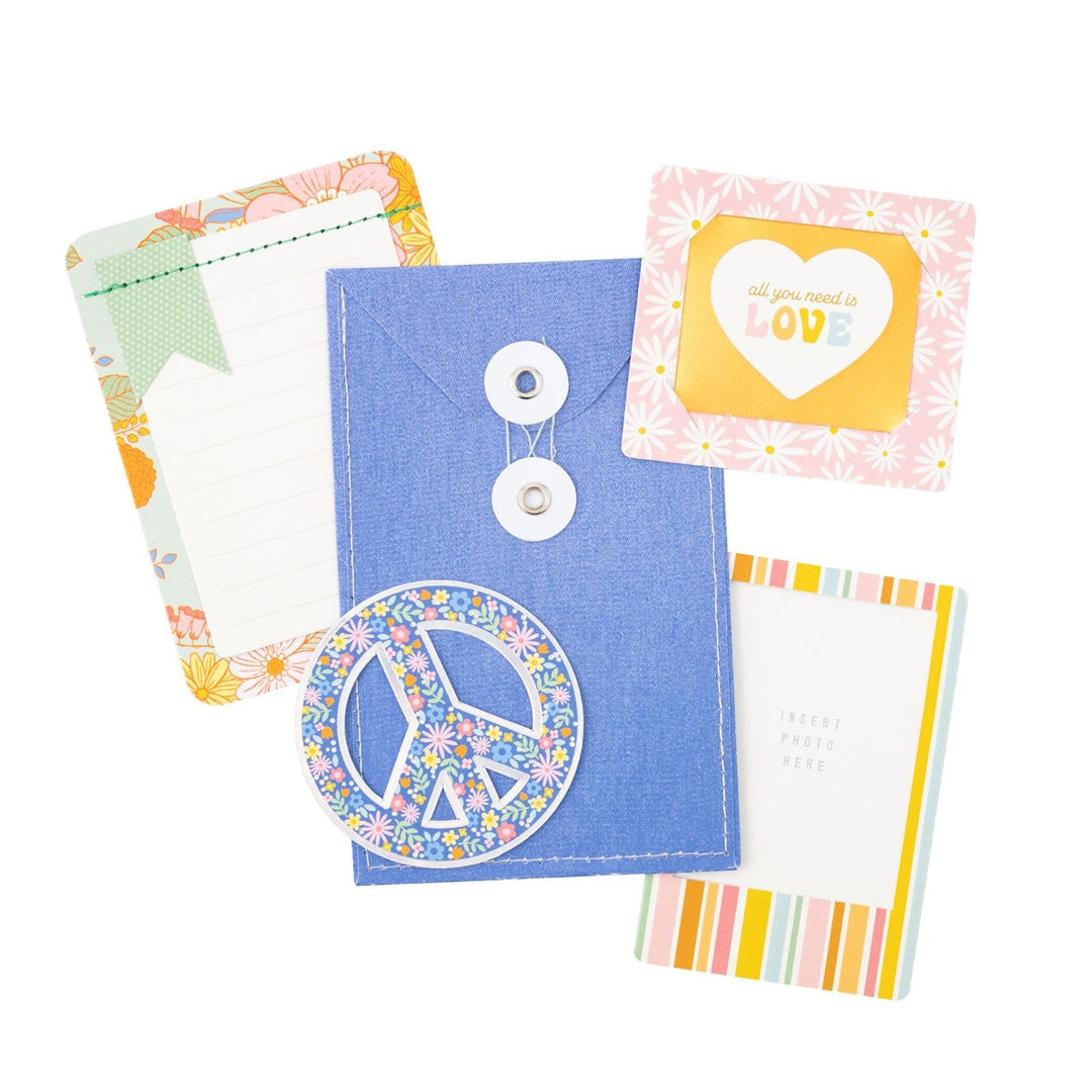 Stationary Pack with Silver Holographic Foil Accent - Jen Hadfield - Flower Child Collection - American Crafts