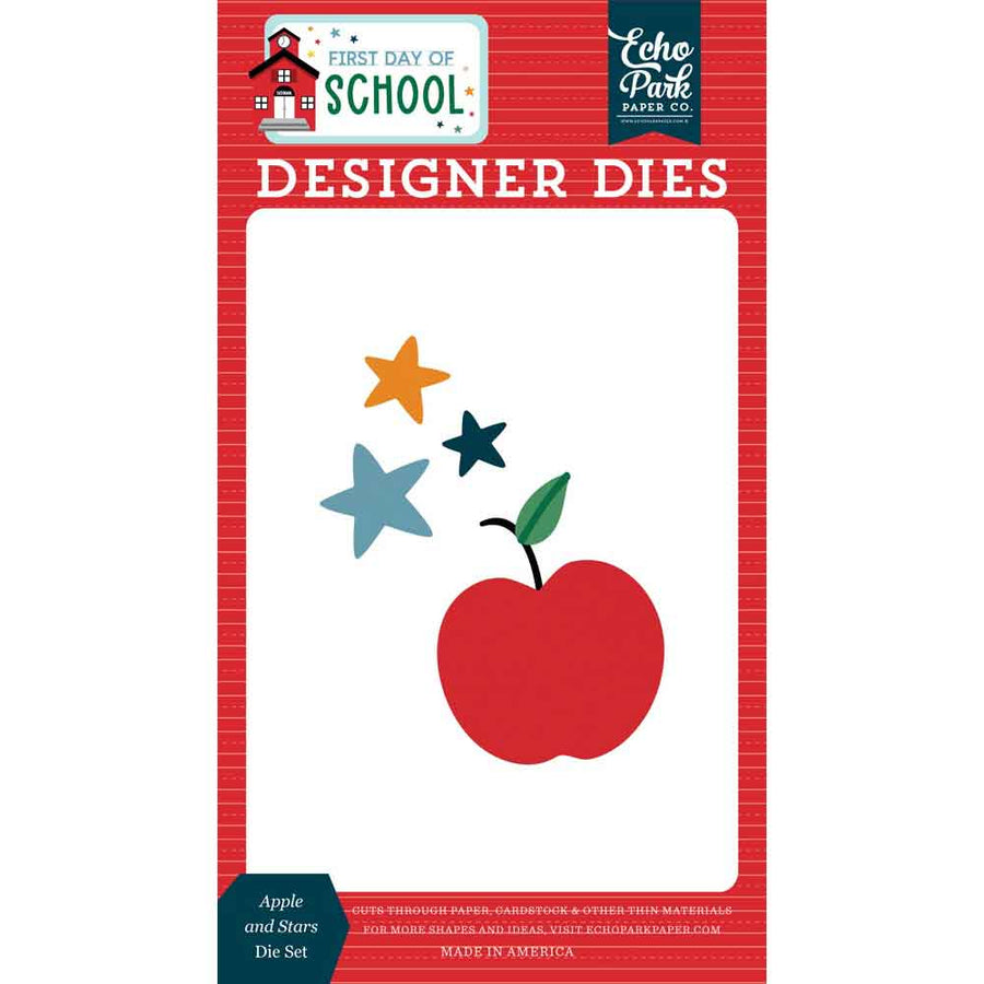 Apple and Stars Die Set - First Day Of School - Echo Park