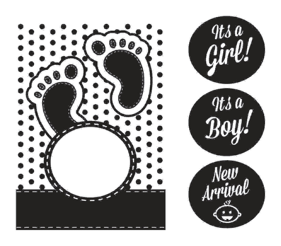 Baby Interchangeable 5x7 Embossing Folder - CGull