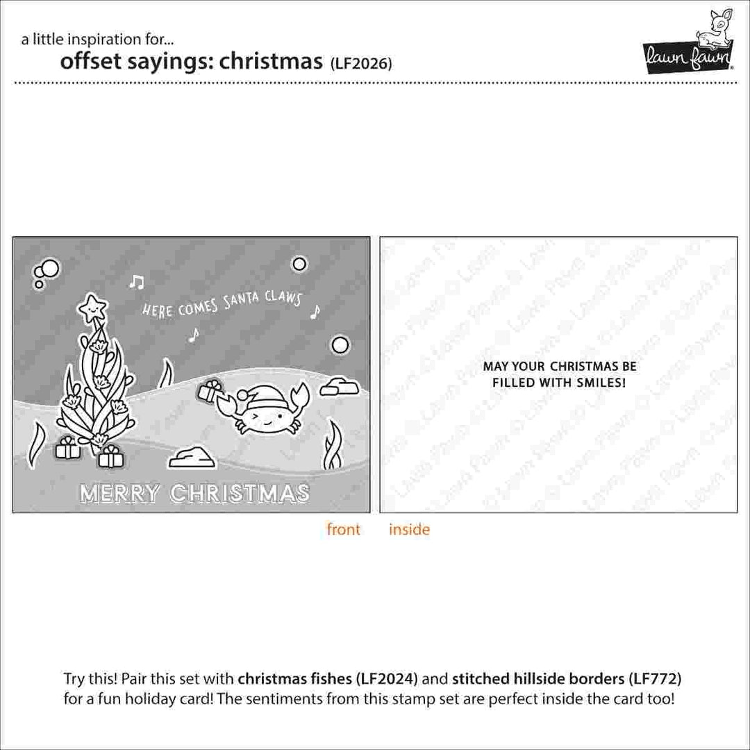 Offset Sayings: Christmas Clear Stamps-Lawn Fawn