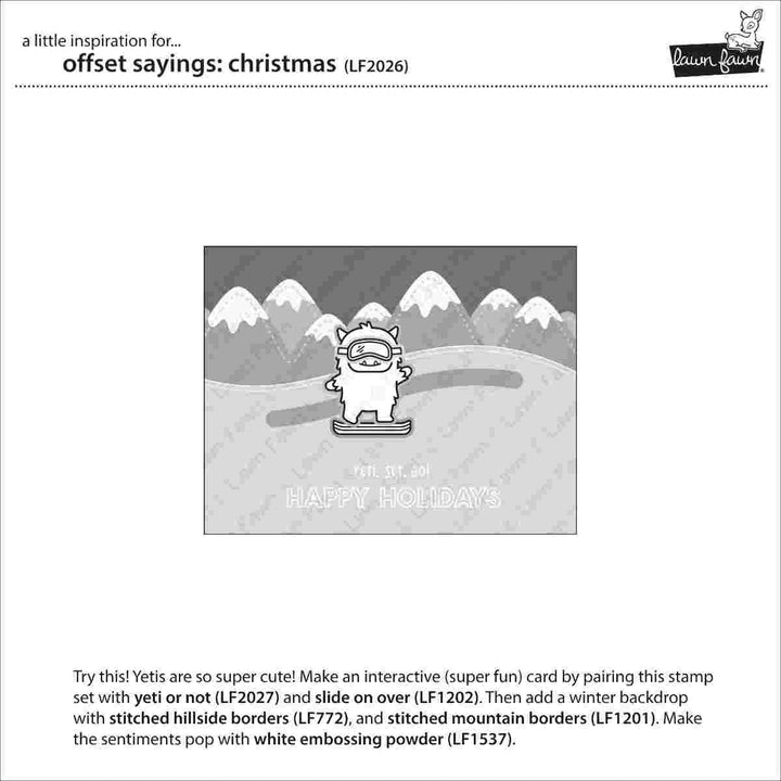 Offset Sayings: Christmas Clear Stamps-Lawn Fawn