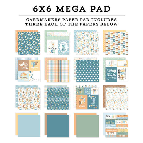 Cardmakers 6 X 6 Mega Pad - Our Baby Boy Collection - Echo Park