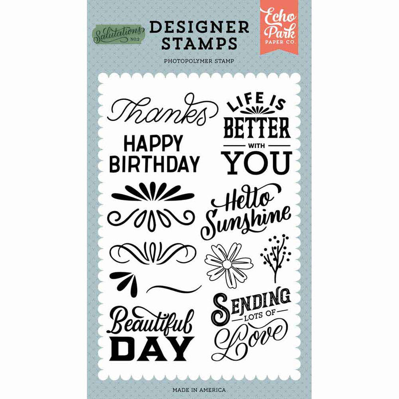 Life Is Better Stamp Set - Salutations No. 2 - Echo Park