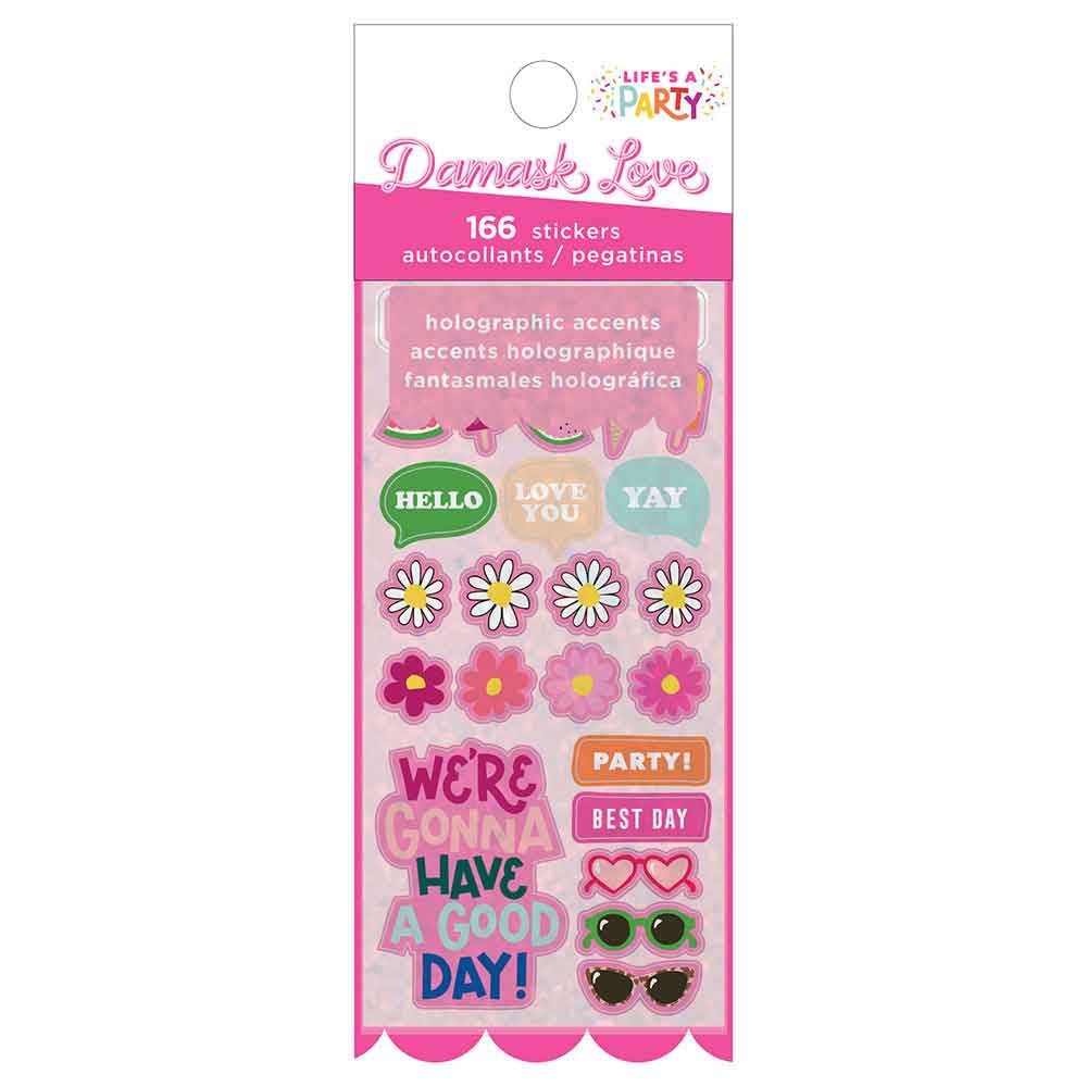 Life's A Party Mini Sticker Book-Damask Love-American Crafts