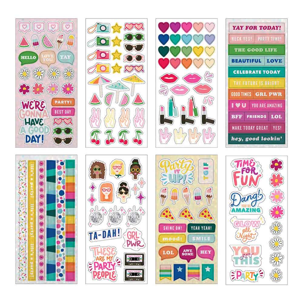 Life's A Party Mini Sticker Book-Damask Love-American Crafts