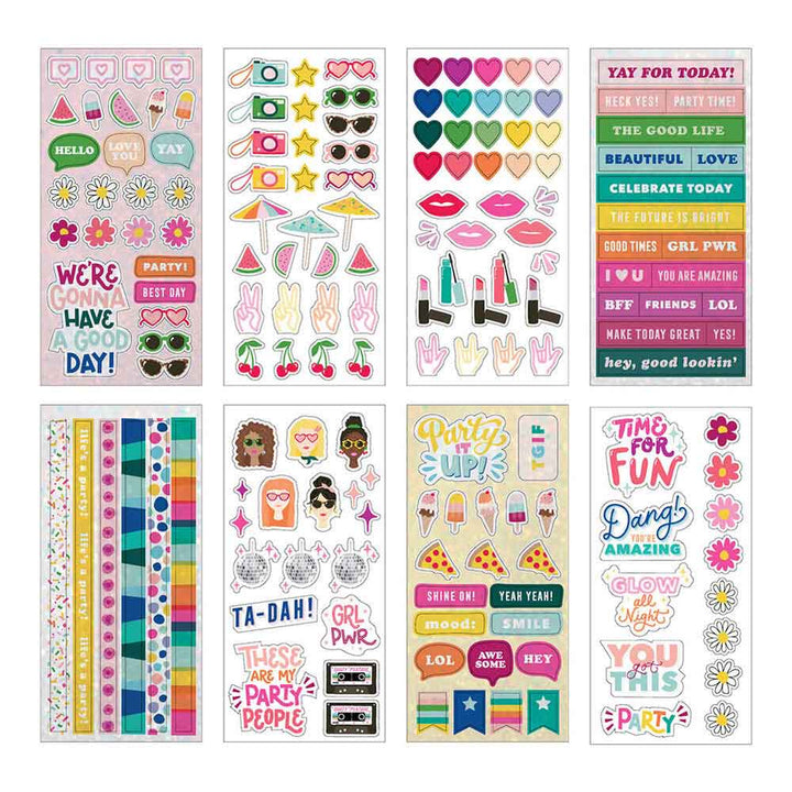 Life's A Party Mini Sticker Book-Damask Love-American Crafts