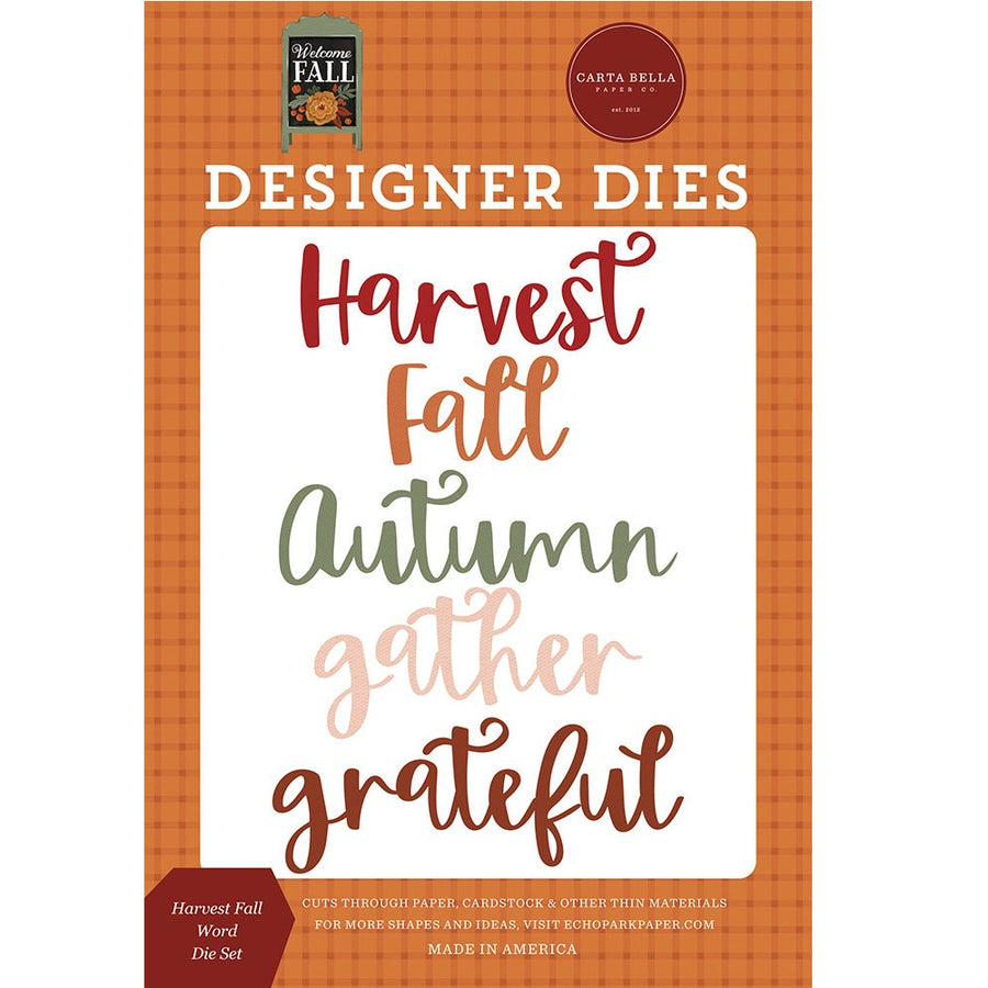 Harvest Fall Word Die Set - Welcome Fall - Carta Bella