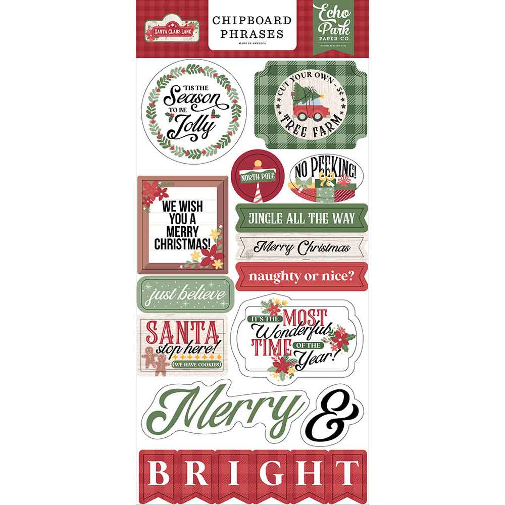 Echo Park Paper Company 12 x 12 Santa Claus Lane Christmas Kit