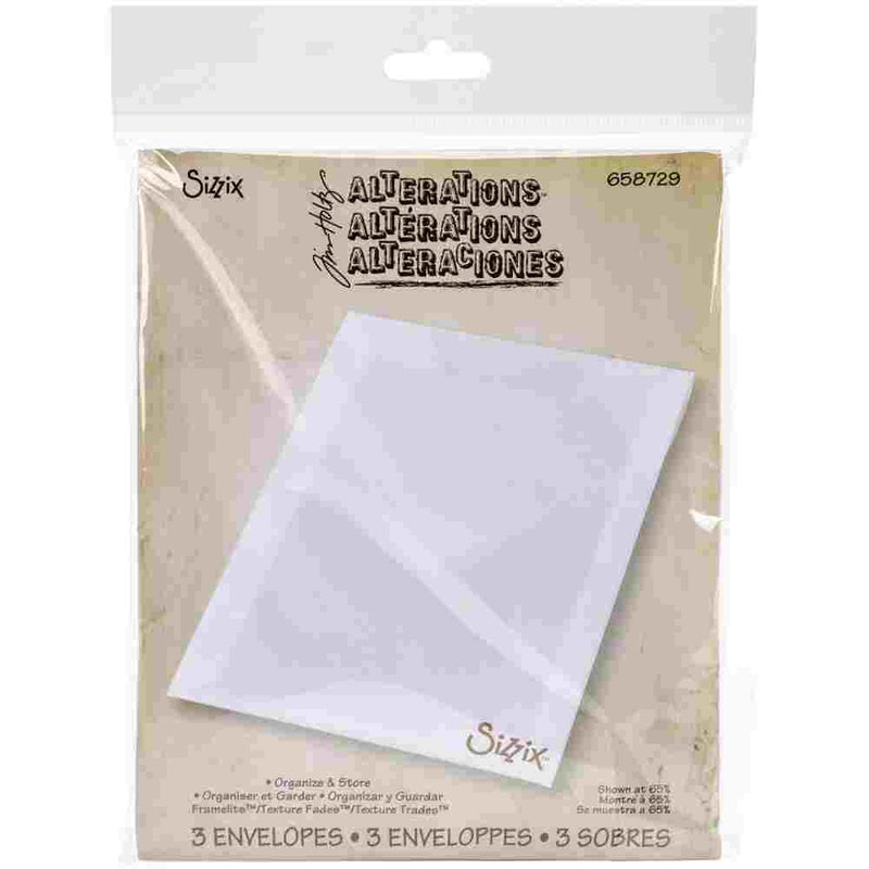 View 2 of Sizzix Accessory - Storage Envelopes, 5 1/4" x 6 1/4", 3 Pack for Framelits/Texture Fades/Texture Trades