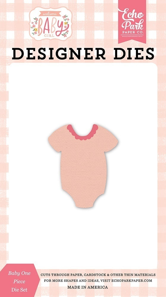 Baby One Piece Die-Welcome Baby Girl-Echo Park